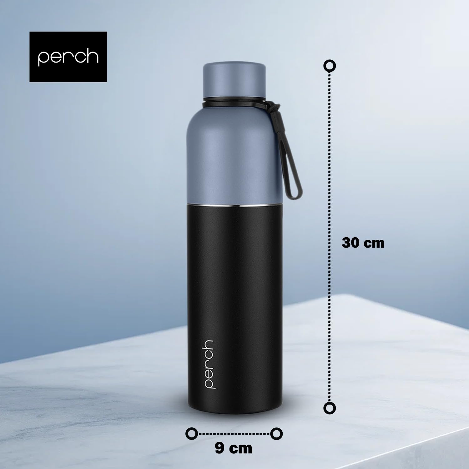 Perch Zenith ISI Certified Hot and Cold Steel Water Bottle 1 LTR